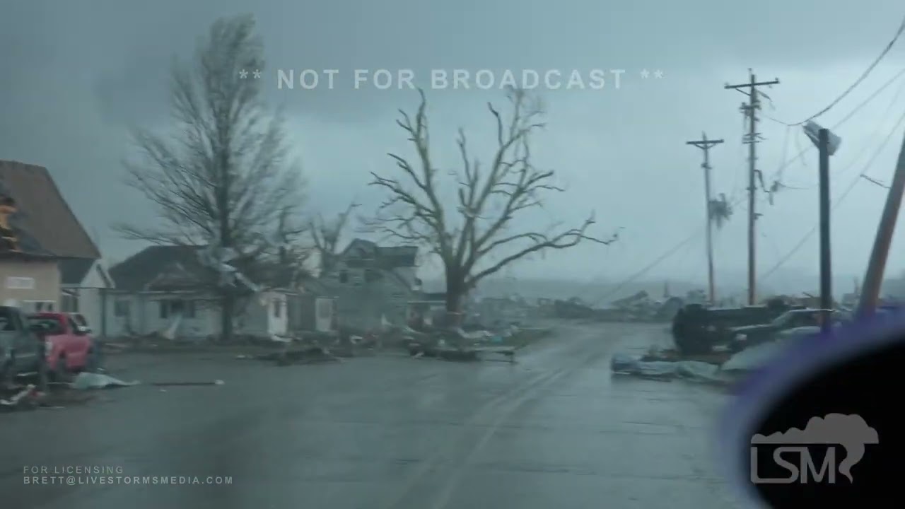 04-26-2024 Minden, IA - Town demolished by giant Wedge tornado