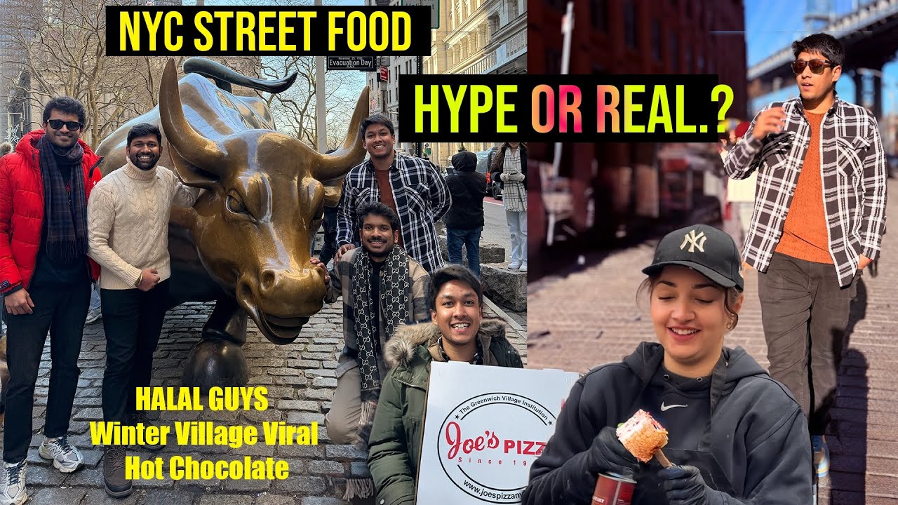 NYC&rsquo;s MOST FAMOUS Street Foods 🇺🇸| Joe&rsquo;s Pizza, Halal Guys & Viral Hot Chocolate 😱 Hype vs Reality