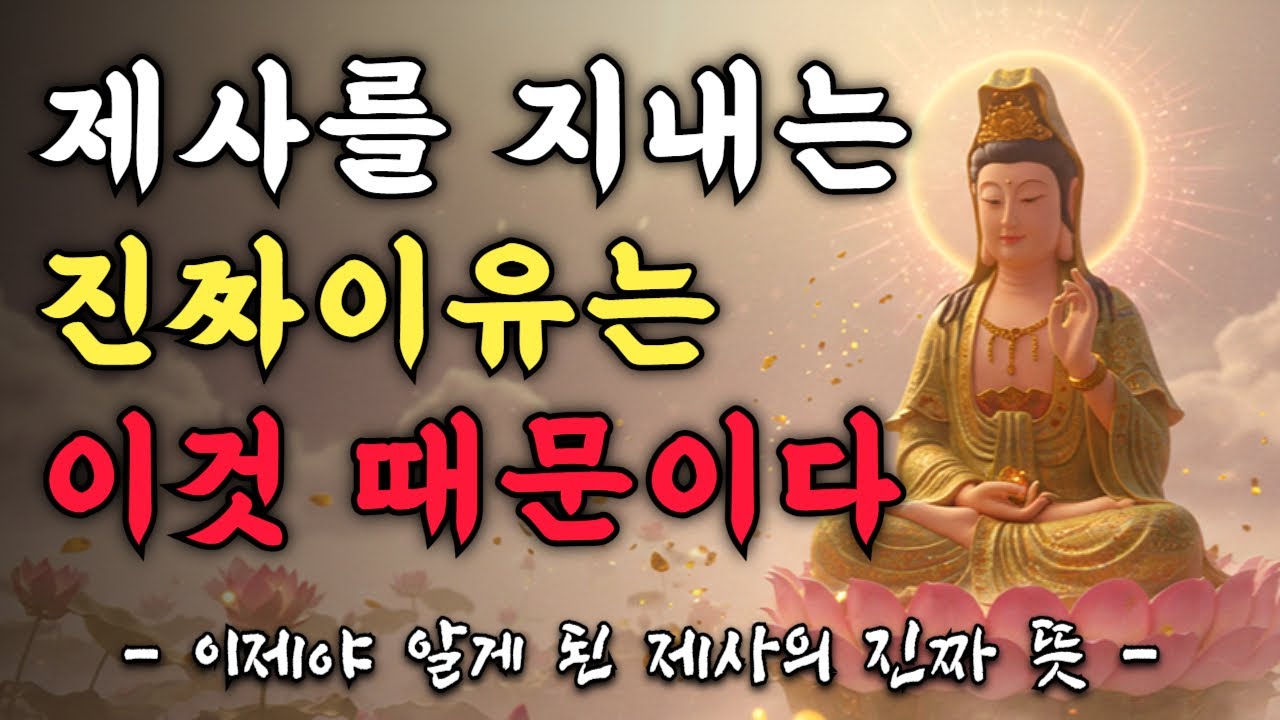 부처님이 알려준 제사의 진짜 의미 | 제사 지내야 하는 이유 | 부처님말씀 | 석가모니 명언 |잠잘때듣는|인생조언|자기수행|삶의지혜|불교 철학 명상 오디오북 ASMR 법륜 법정