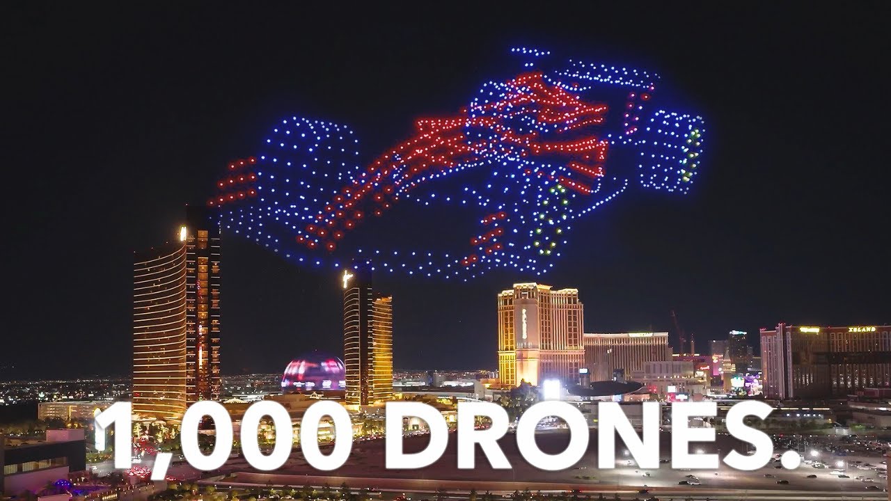 FORMULA 1 LAS VEGAS Drone Show! (1,000 Drones)