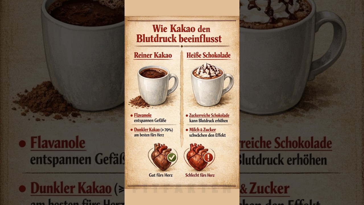 Wie Kakao den Blutdruck beeinflusst – Herzschutz oder versteckte Falle? 🍫❤️ 