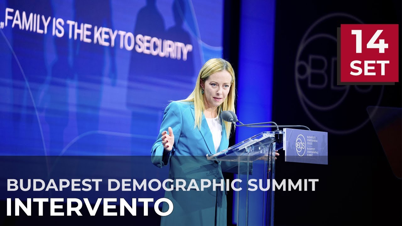 Intervento del Presidente Meloni al Budapest Demographic Summit