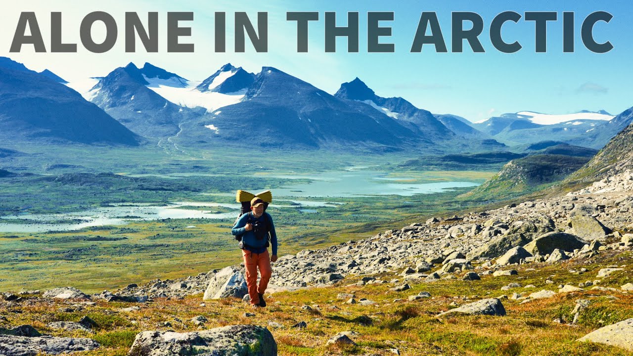 3 Days Hiking Alone Off-Trail in Arctic Sweden - Stora Sj&ouml;fallet by Sarek NP #hikingadventures