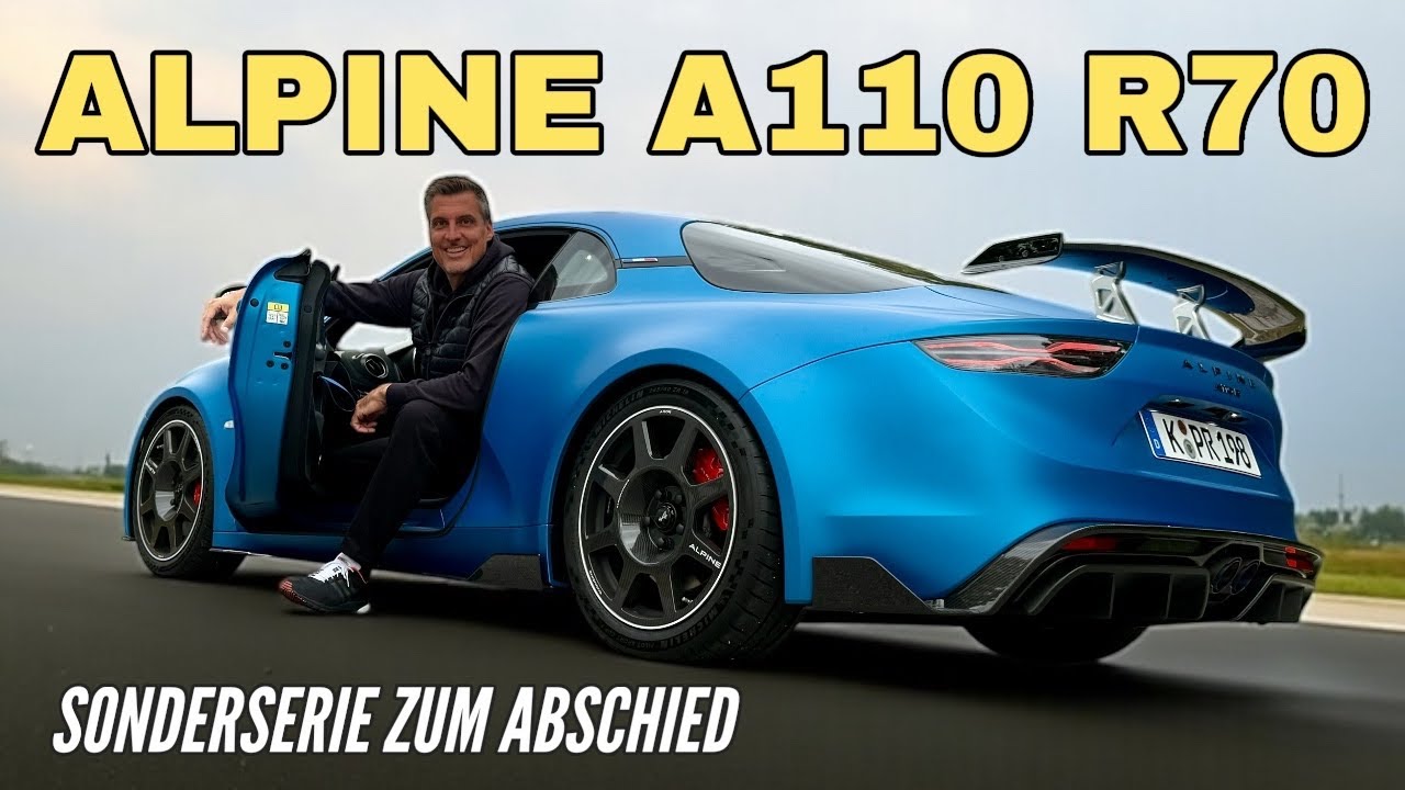 Alpine A110 R70 (2025): 300 PS und Mittelmotor: Sportwagen im Test | Akrapovic | Sound | Preis