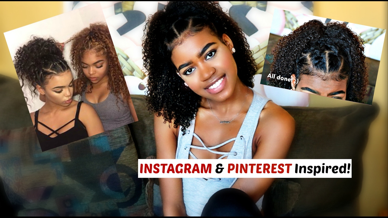 Super CUTE and EASY INSTAGRAM and PINTEREST Inspired Hairstyle for Curly and Natural Hair!