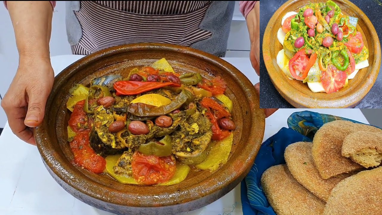 طاجين السمك بالخضر والزيتون مع تتبيلة رائعة على الطريقة المغربية شهوة منو  غير 20 درهم