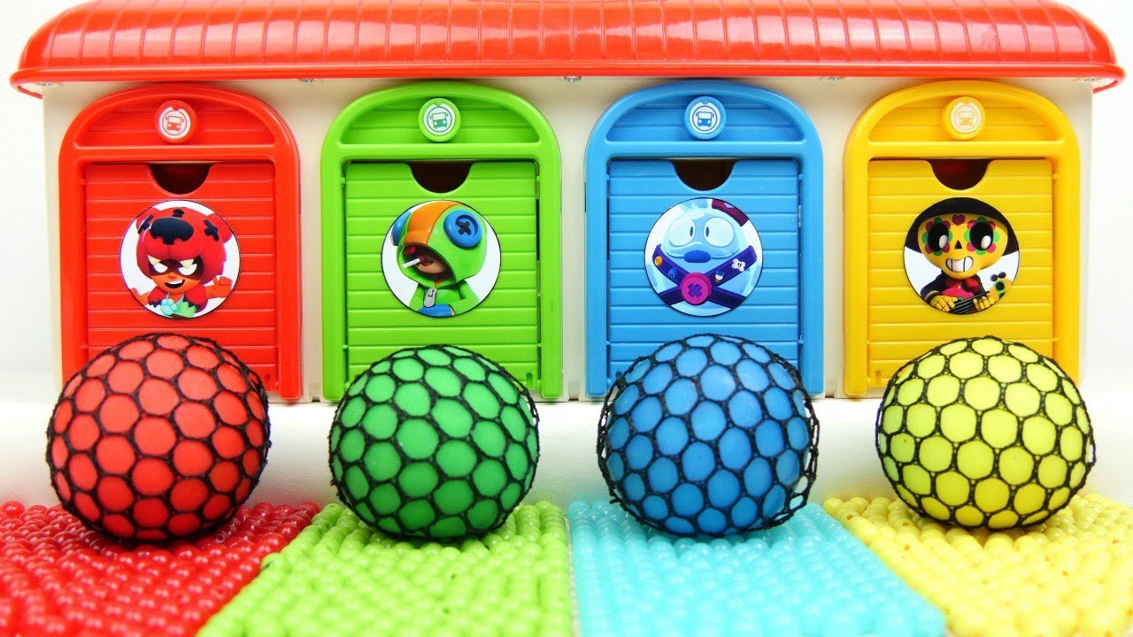 Satisfying Garage ASMR | Oddly Making Colorful 4 Slime Balls Net on Rainbow Mixing Beads Disney ASMR
