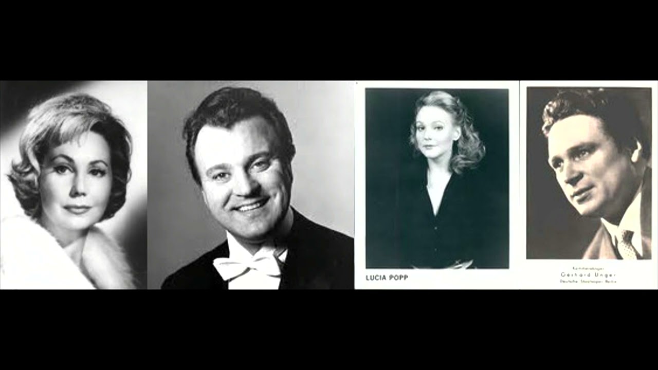 Anneliese Rothenberger, Lucia Popp, Nicolai Gedda, & Gerhard Unger in the Genius Abduction Quartet