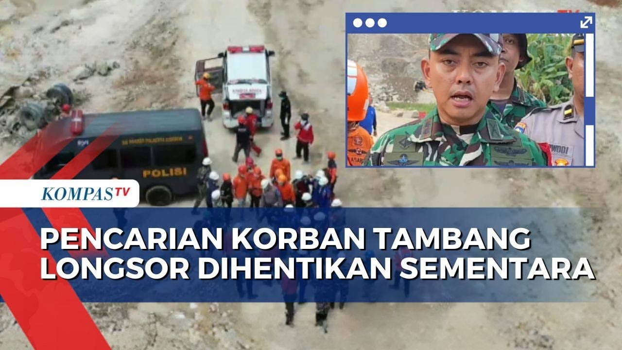 Ada Keretakan, Proses Pencarian Korban Tambang Longsor di Cirebon Dihentikan Sementara
