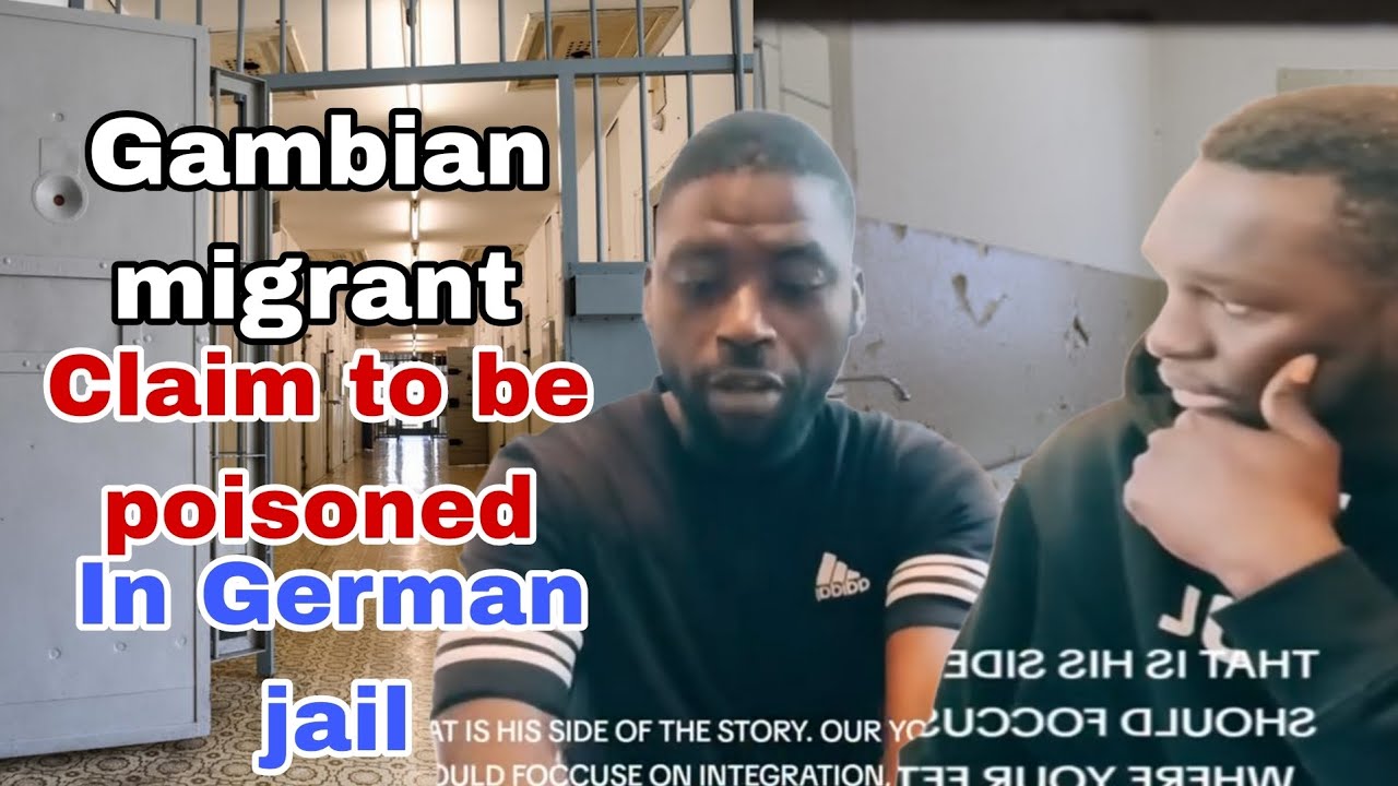 Gambian migrant claimed to be POISON IN GERMAN JAIL. WATCH FULL VIDEO.