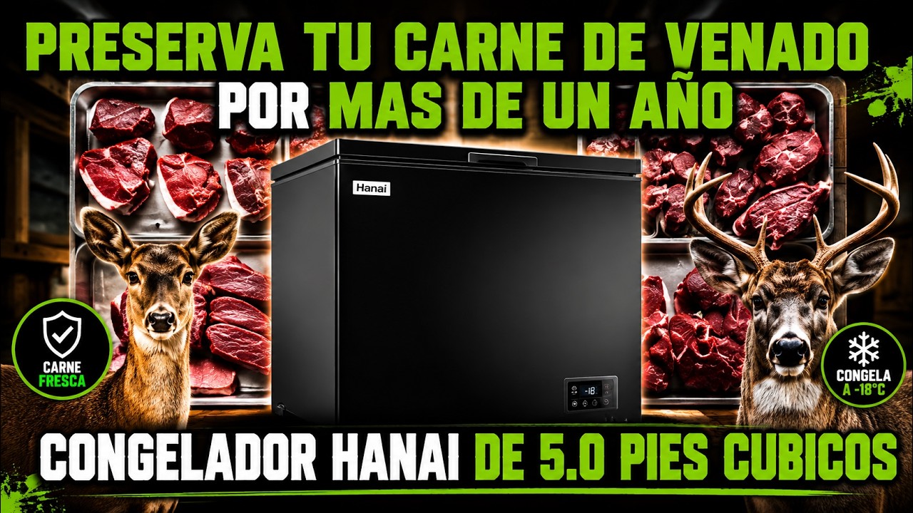 PRESERVA TU CARNE DE VENADO POR MAS DE UN AÑO :CONGELADOR HANAI DE 5.0 PIES CUBICOS: