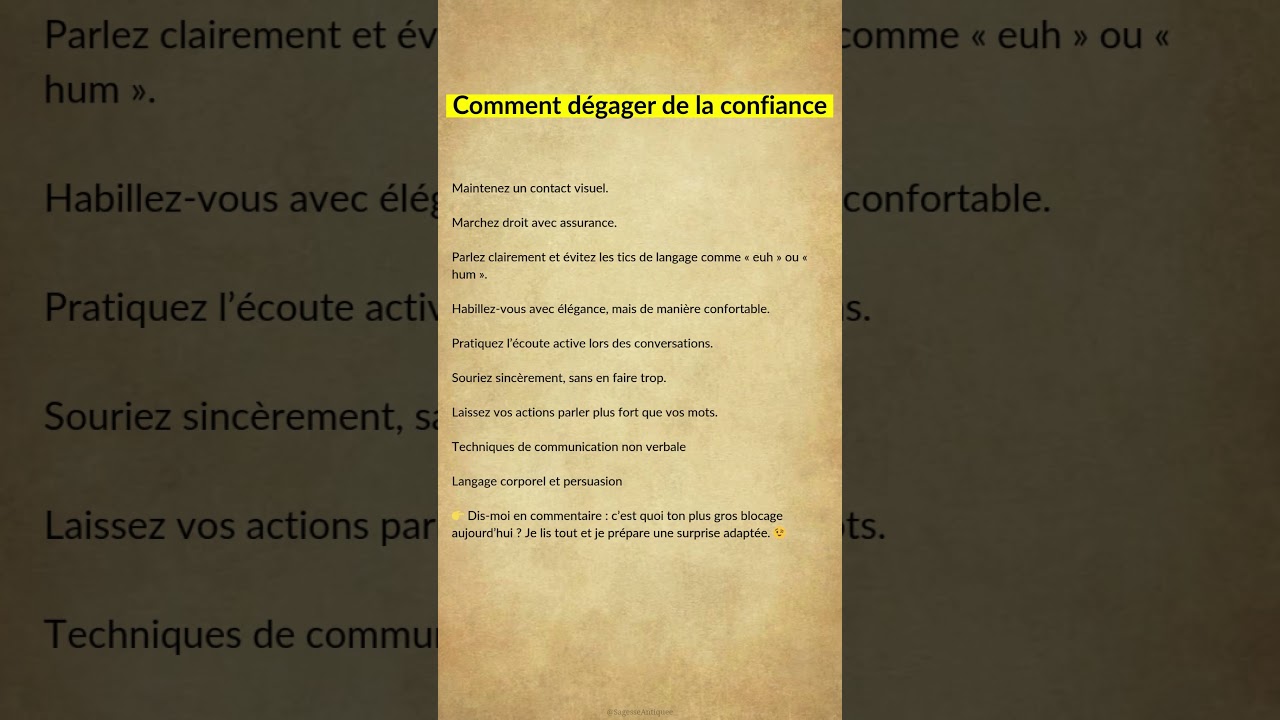 Comment d&eacute;gager de la confiance