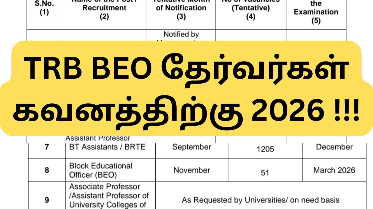 TRB BEO EXAM 2026 || LAST CHANCE TO JOIN || ALL THE BEST 👍🏻