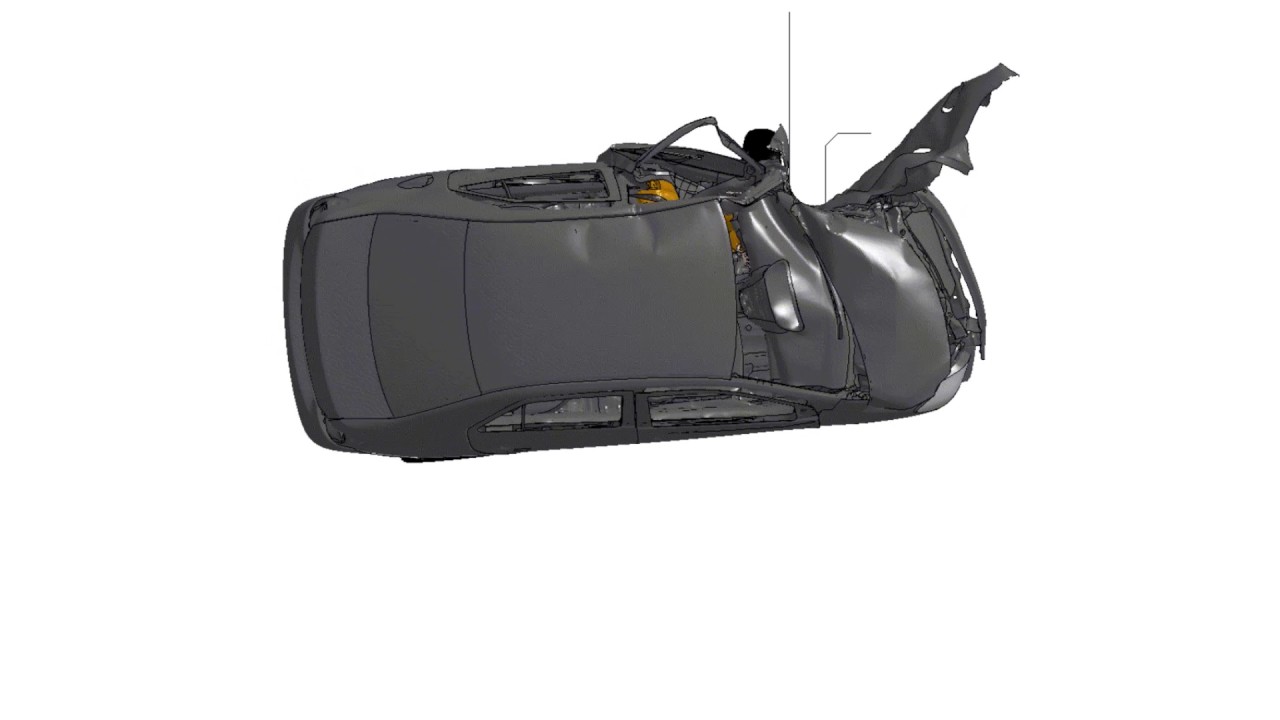 Toyota Yaris 2010 Crash Test - LS Dyna Finite Element Analysis