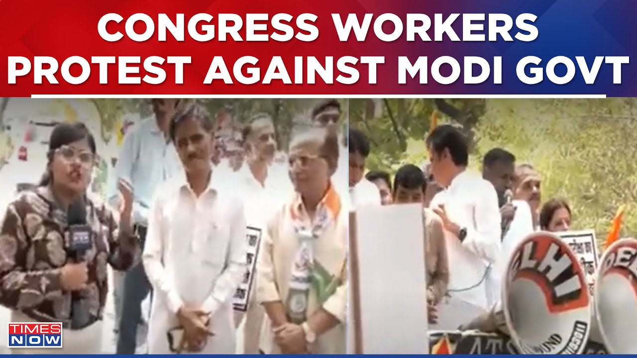 Congress Workers Protest Against Modi Govt and BJP, Demand Justice for NEET Students | Breaking