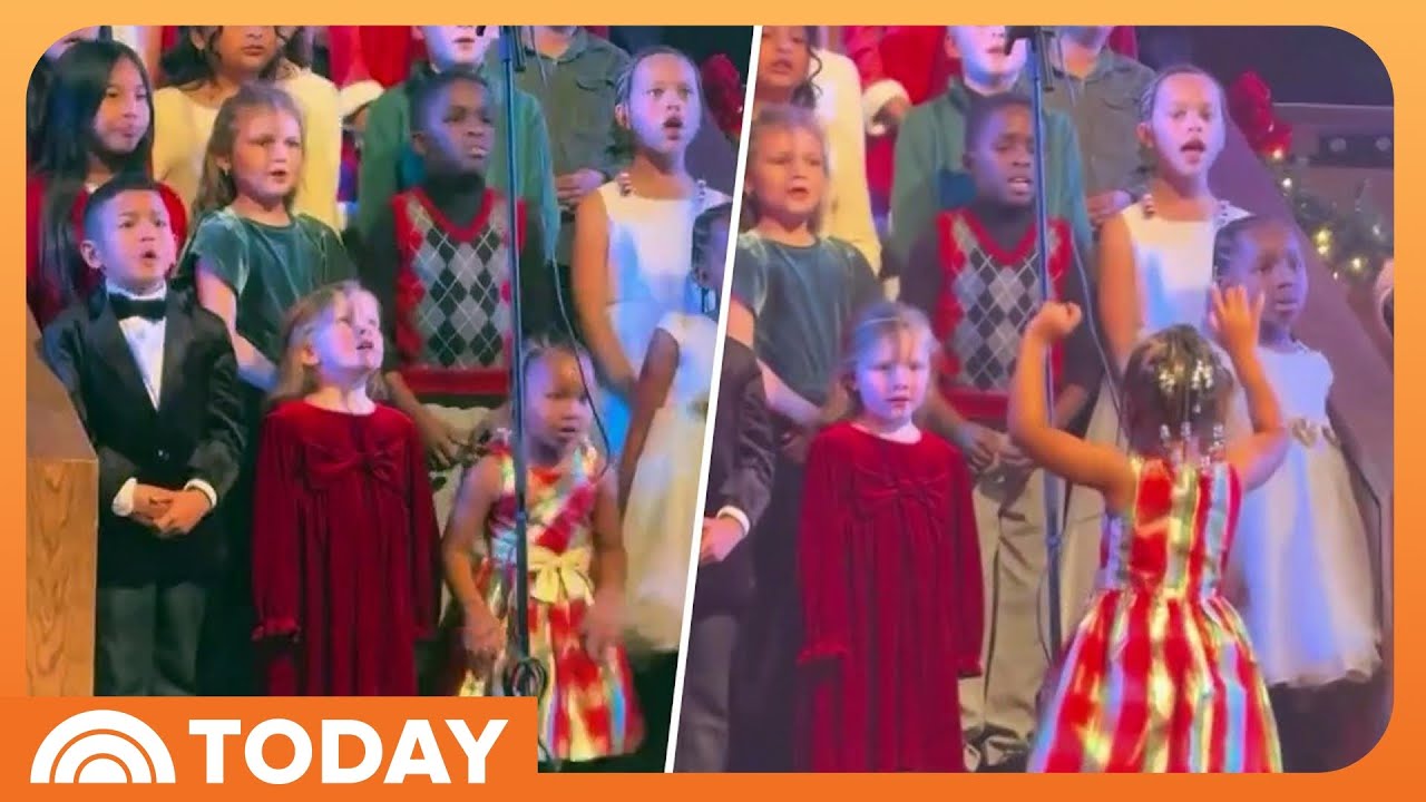 Little Girl Promotes Herself to Choir Director at School Concert