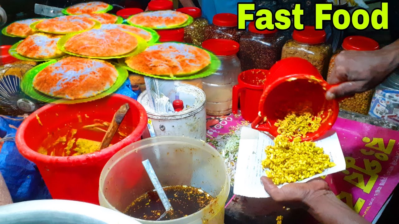 Popular Fast Food Near Me | Street Food - Winter Food + Jhal Muri + Winter Pitha @foodneel