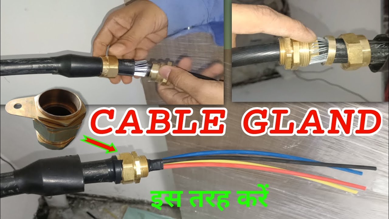 Cable Gland Kaise Karte Hai | Single Compressor gland parts name | Cable Gland size chart