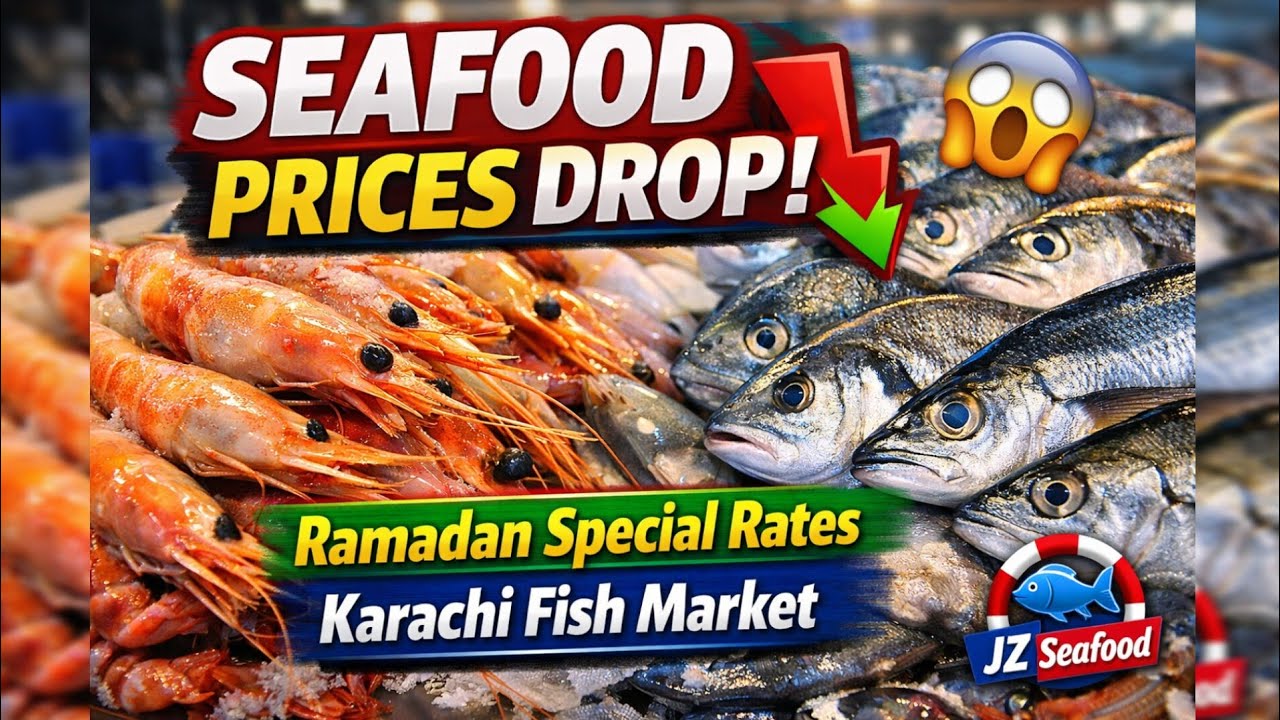 Ramadan Mein Seafood Hua Sasta  | Today Karachi Fish Market Rate  | Prawns & Fresh Fish Prices Drop!