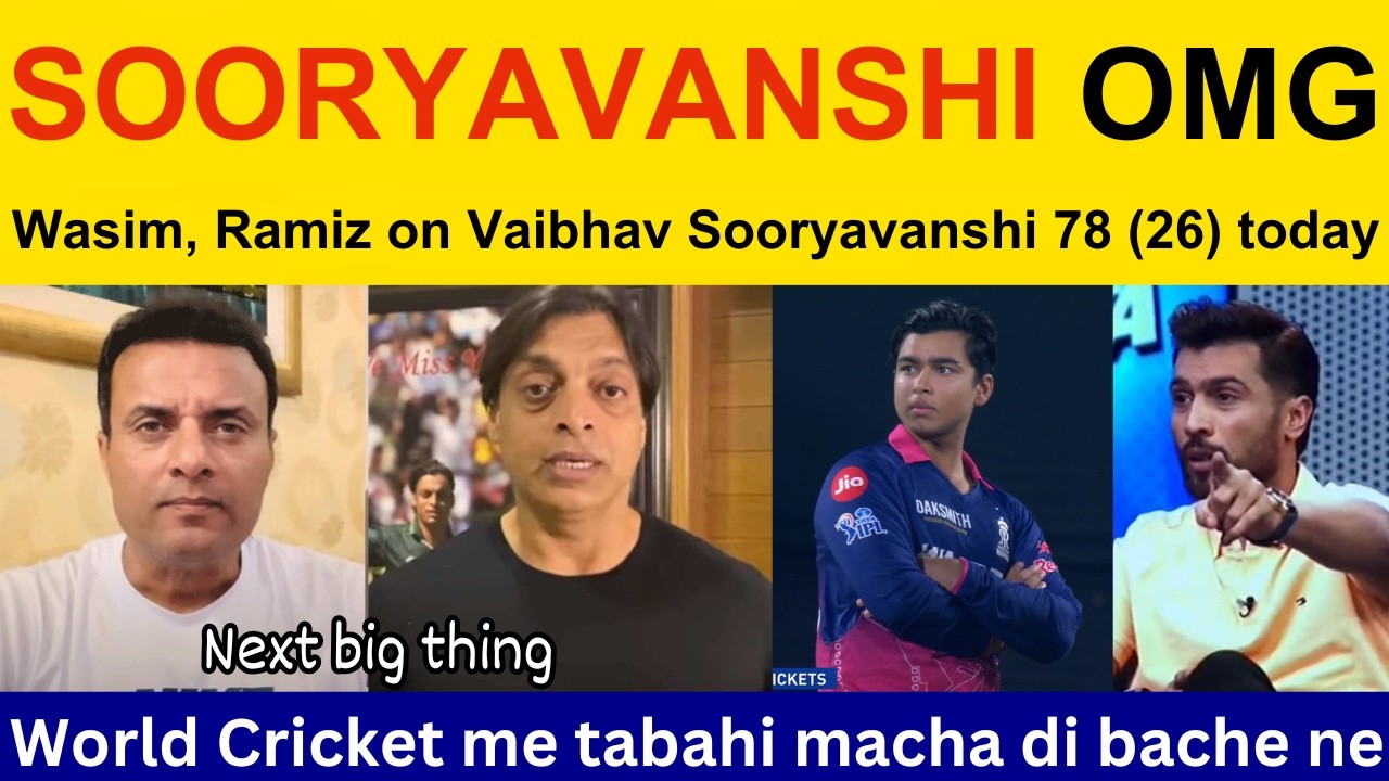 Pak Media Crying on Vaibhav Sooryavanshi batting today vs RCB | Ramiz Speaks, Shoaib Akhtar IPL 2026