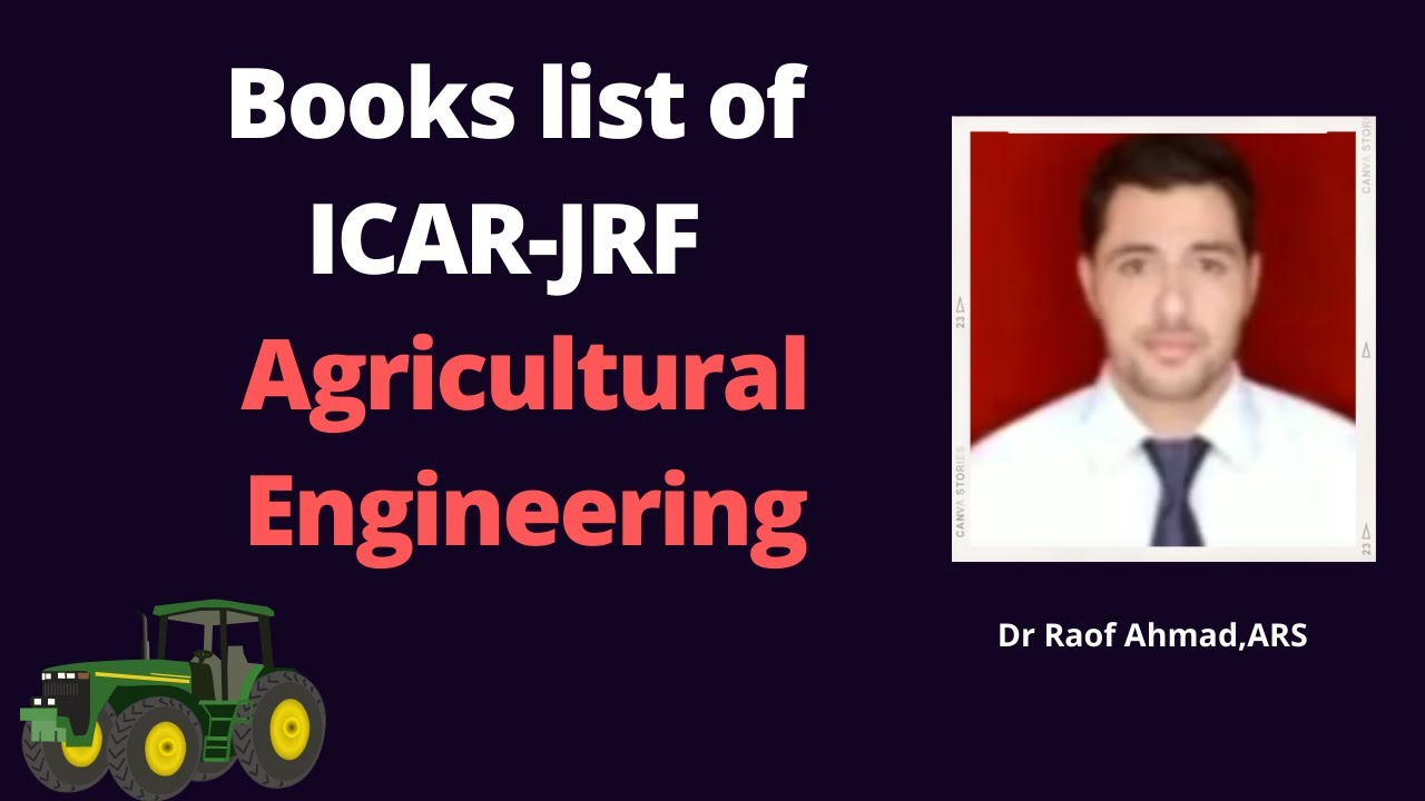 Books list of ICAR-JRF for Agricultural Engineering