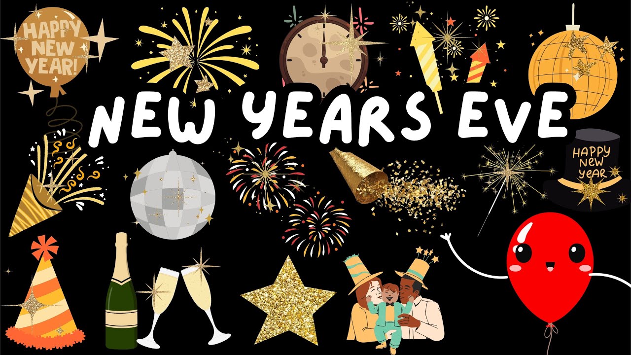 New Years Eve Words for Kids! 🥳🎉⭐ Learn New Years Related Vocabulary in English