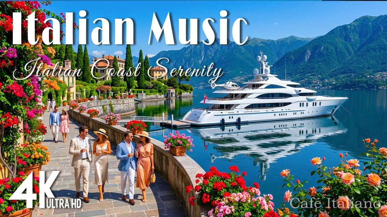 🎶 Italian Coast Serenity 🎶 Soft Guitar Music & Romantic Seaside Serenity in Italian Coast 4K