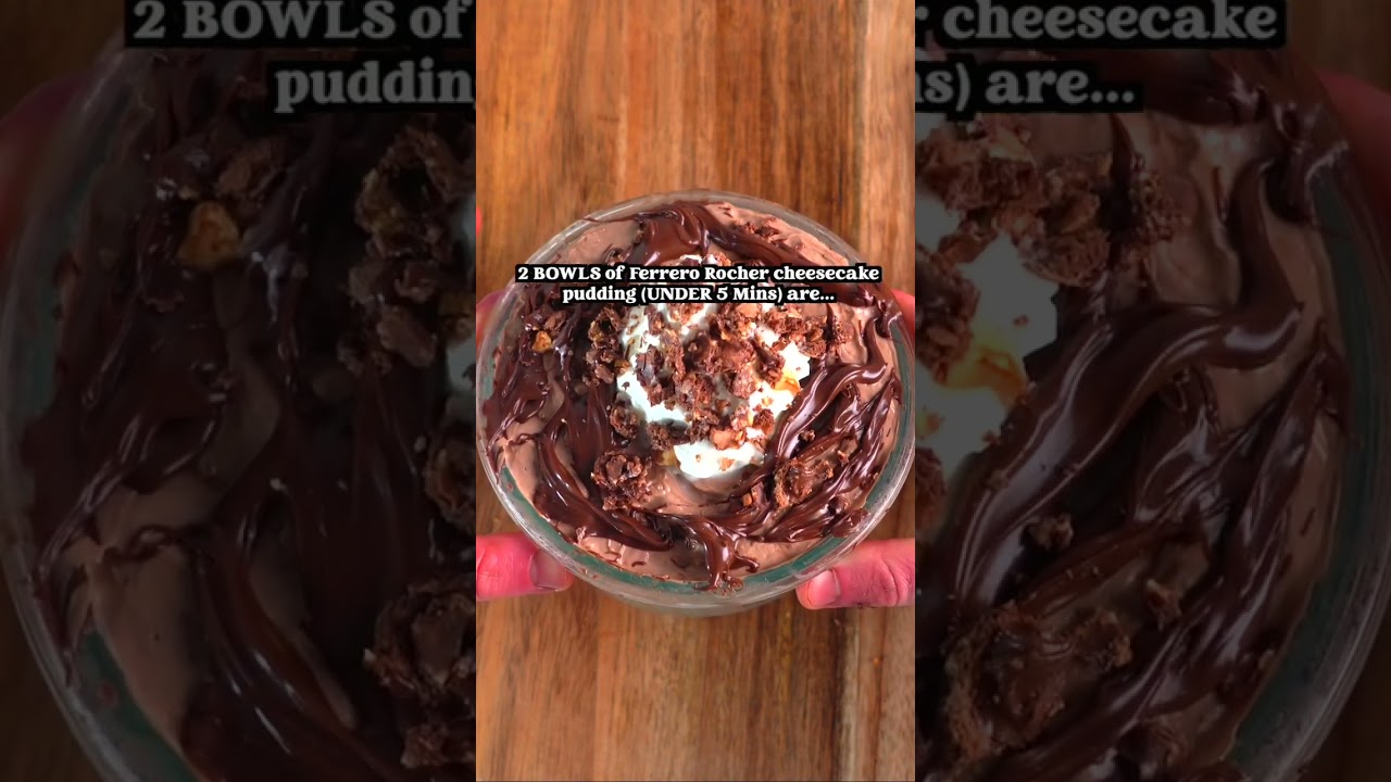 Low Calorie & High Protein Ferrero Rocher Cheesecake Pudding (UNDER 5 minutes)