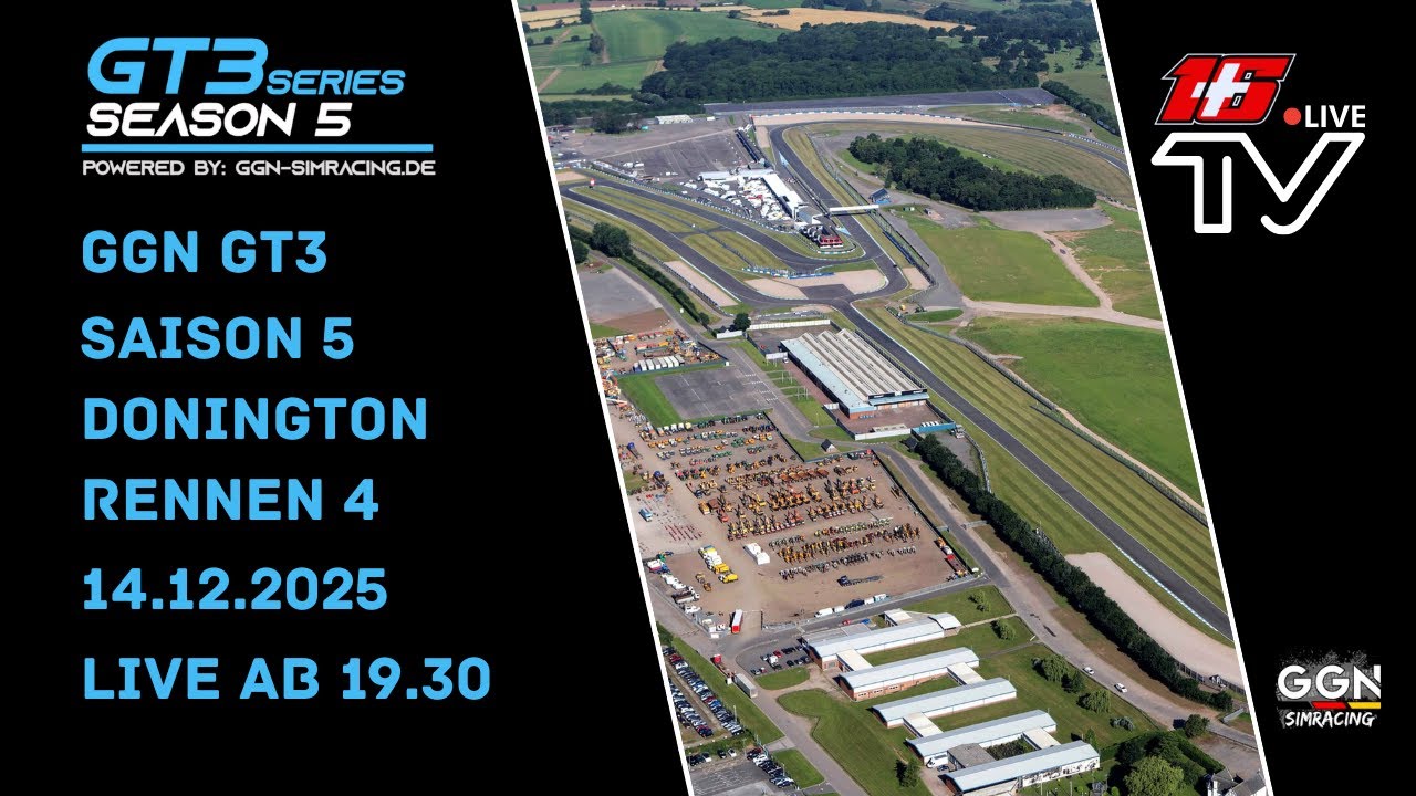 Race 4 Donington | GGN GT3 Season 5 | Live Broadcast