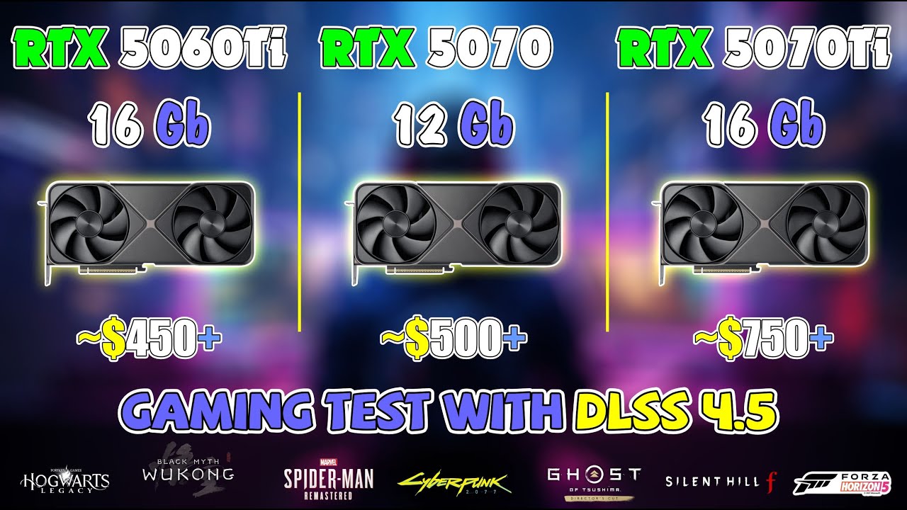 RTX 5060 Ti vs 5070 vs 5070 Ti: The Ultimate DLSS 4.5 & Ultra Settings Showdown
