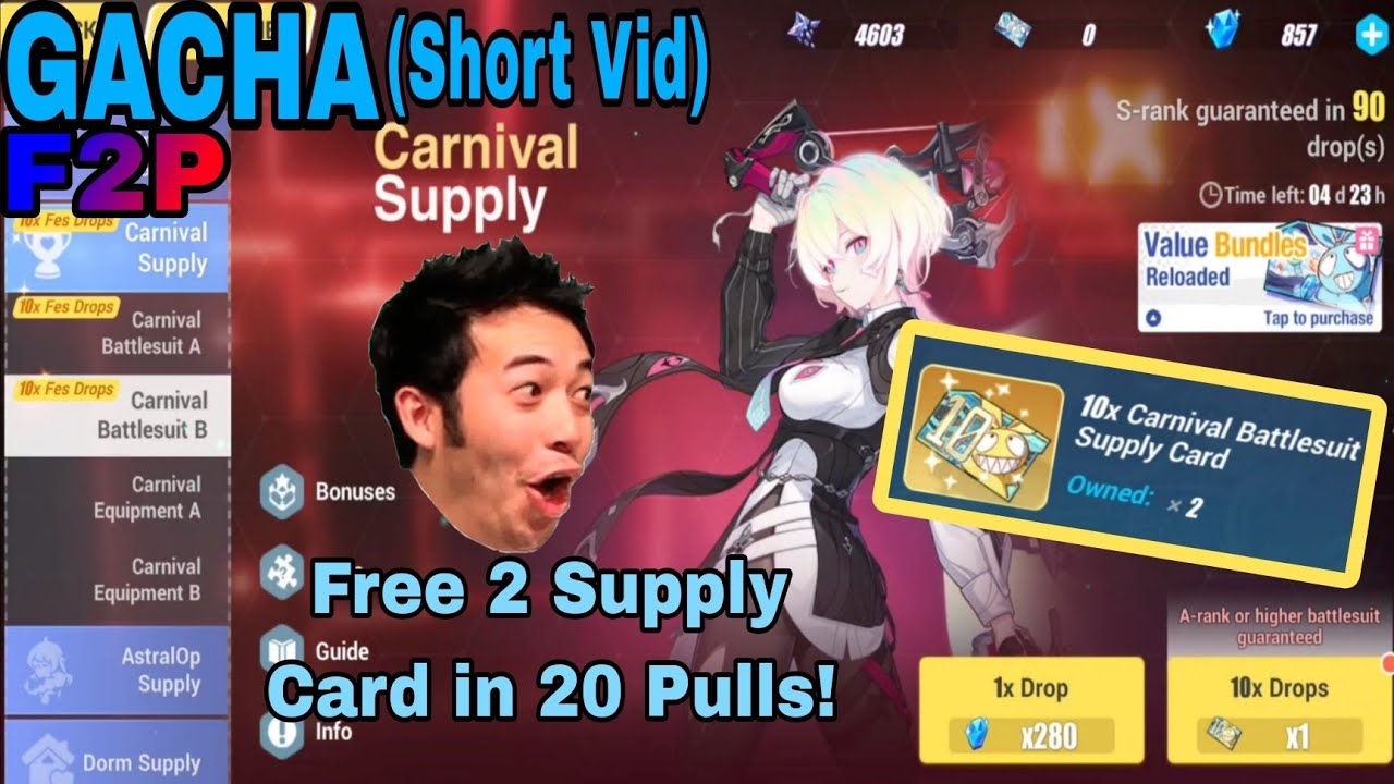 Free 2x Carnival Supply Card In 20 Pulls! | Gacha | Mobile | Honkai Impact 3rd 8.1