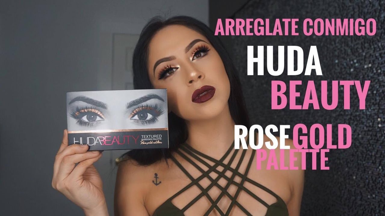 ARREGLATE CONMIGO USANDO TONOS ORO-ROSA - HUDA BEAUTY ROSE GOLD PALETTE