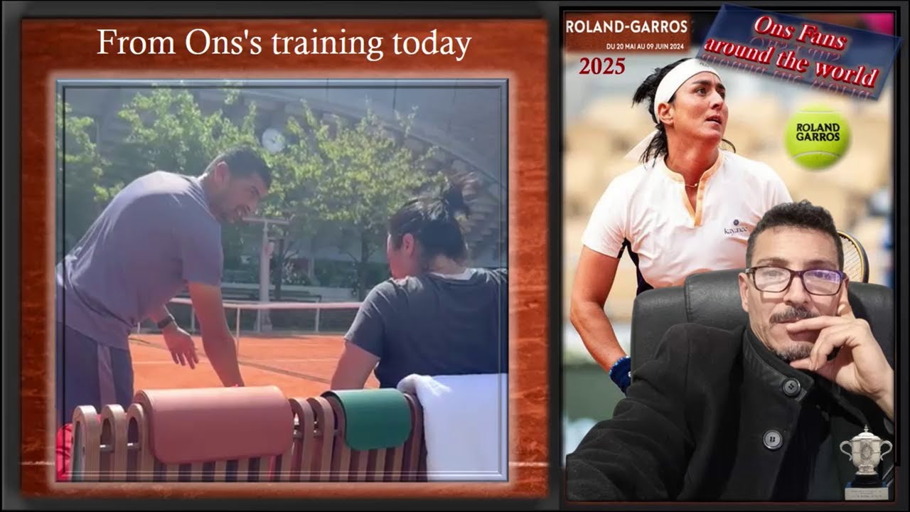 Ons Jabeur and María Sákkari in training at Roland Garros🎾من تدريبات أنس جابر اليوم في رولان غاروس