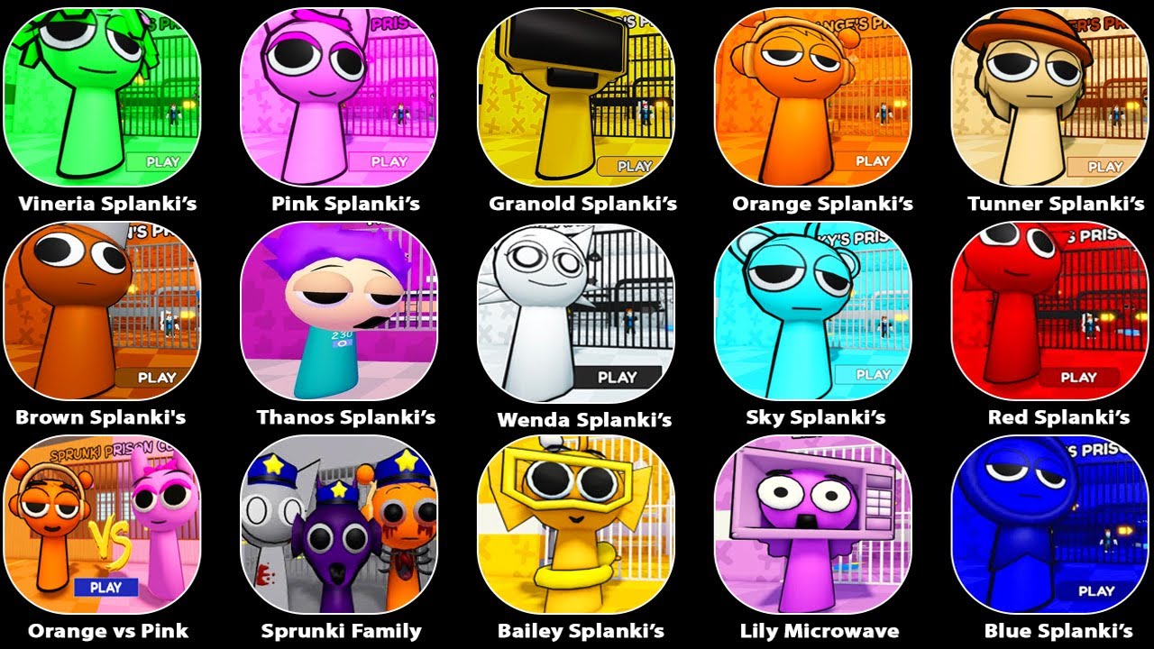 ROBLOX:VINERIA SPLANKI'S,PINK SPLANKI'S,TUNNER SPLANKI'S,RED SPLANKI'S,WENDA SPLANKI'S,SPRUNKI'S...!