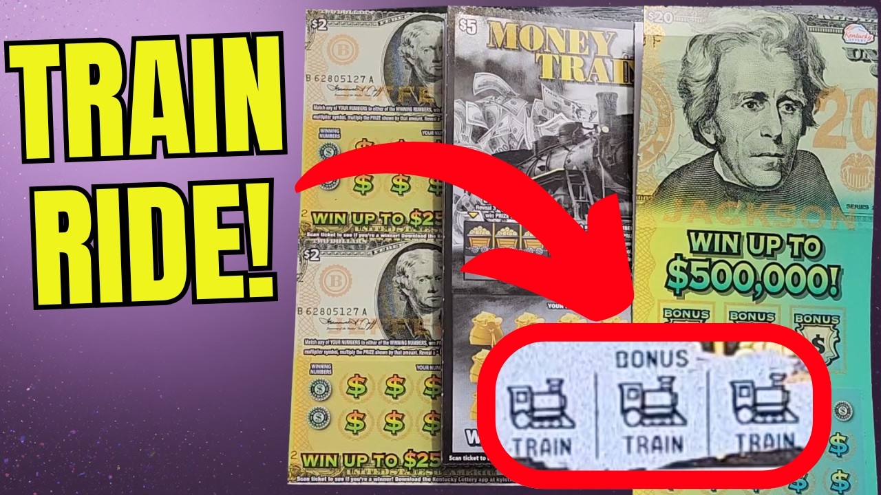 Поездка на поезде! 🚂 Лотерейные билеты Jefferson, Money Train и Jackson с мгновенным выигрышем! 💰