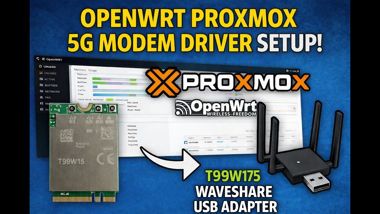 Создание виртуального маршрутизатора в Proxmox: OpenWrt + Waveshare T99W175 MBIM 5G WAN