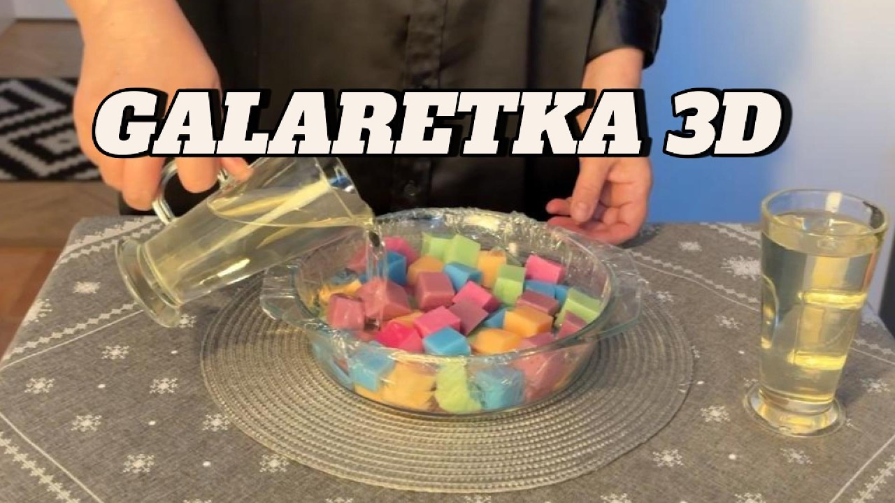 WIRUSOWA GALARETKA 3D! 😍 Jak Zrobić Kolorowy Deser? | Przepis bez Pieczenia #galaretka #deser