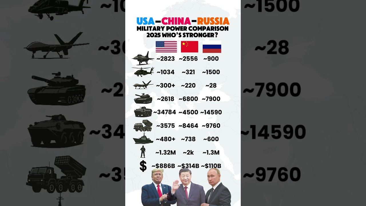 USA vs China vs Russia &ndash; Who Has the Strongest Military?