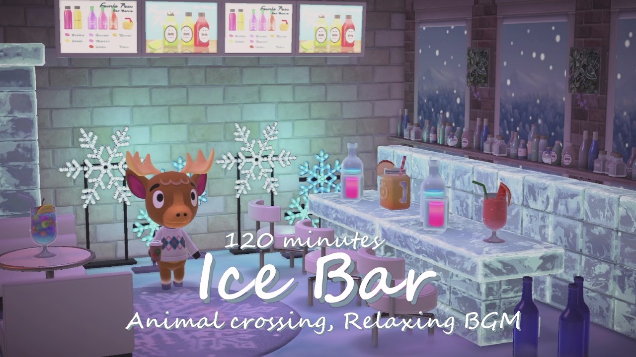 【あつ森 BGM】Ice Bar🍹🍸 Relaxing BGM  | Animal crossing BGM |  朝のBGM、勉強時間、お風呂時間、眠れない夜などに 🛋️🌙
