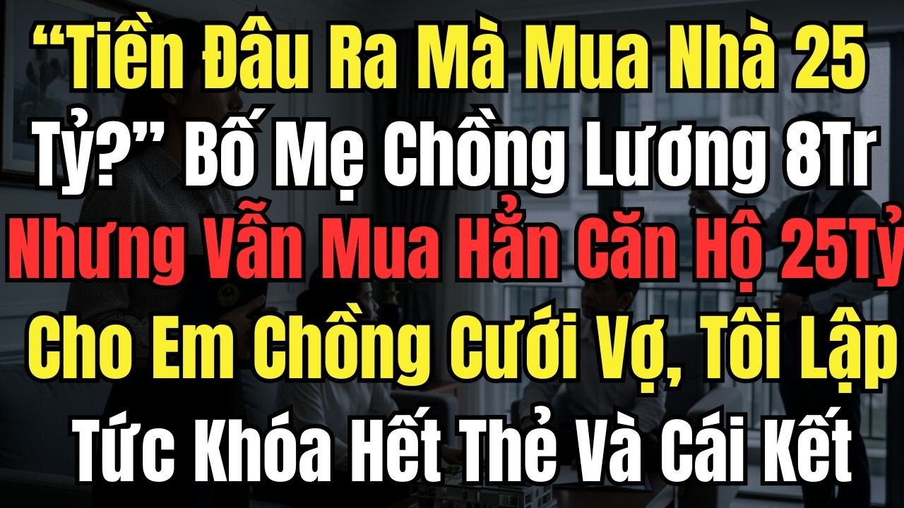 “Tiền Đâu Ra Mà Mua Nhà 25 Tỷ ” Bố Mẹ Chồng Lương 8Tr Vẫn Mua Hẳn Căn Hộ 25Tỷ Cho Em Chồng Cưới Vợ