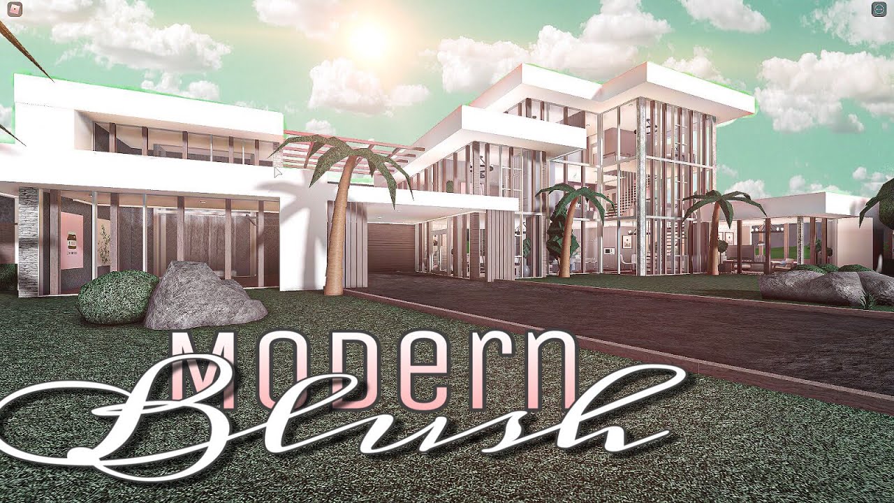 ROBLOX BLOXBURG: Modern Blush Mansion || House Build