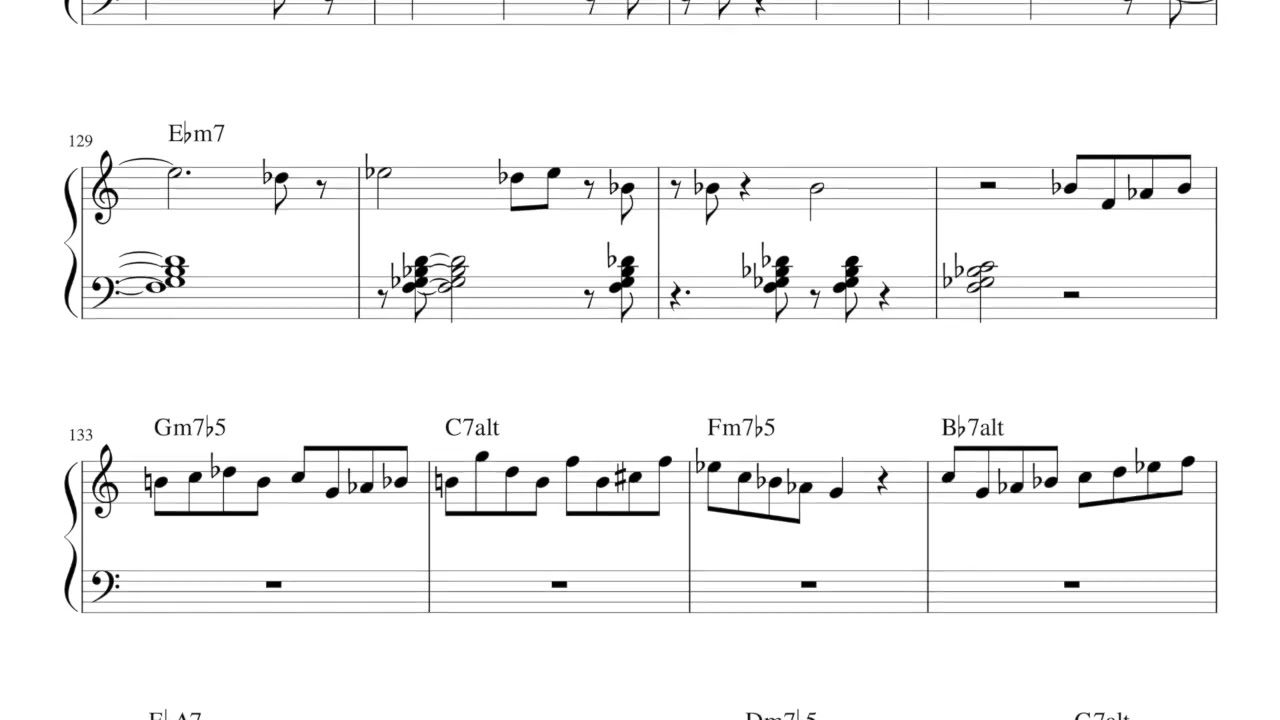 One Finger Snap (Fred Nardin Trio) Piano Transcription