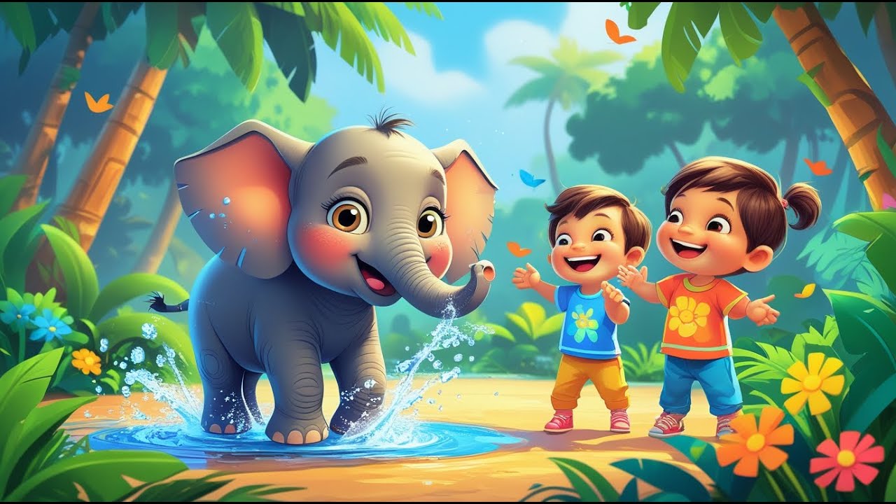 Baby Elephant's Playful Adventure | A Fun Jungle Rhyme for Kids | Cocomelon Nursery Rhymes