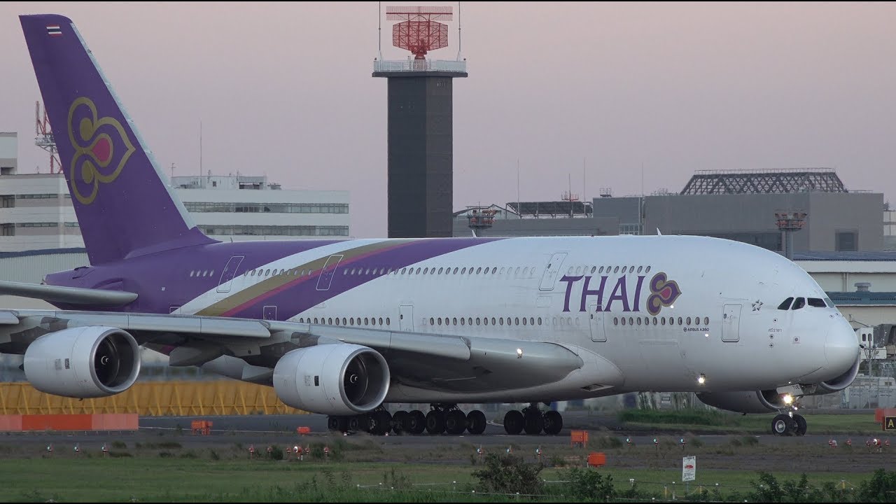 Thai Airways Airbus A380-841 HS-TUE Takeoff from NRT 16R