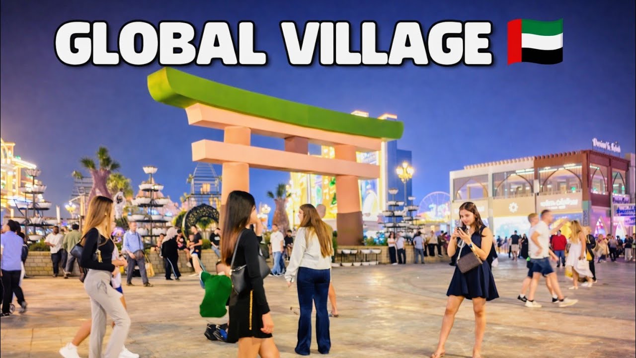 Dubai [4K] Amazing Global Village, Walking Tour, Country Pavilions and Performances 🇦🇪