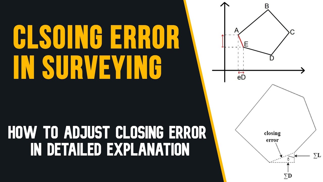 How to find closing error in Traverse | Closing Error in surveying [HINDI]