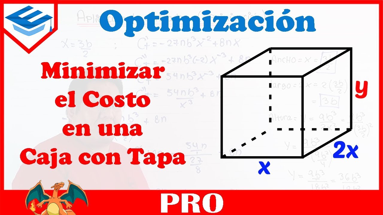 Optimización - Ej.1 (Caja con tapa | Costo mínimo)