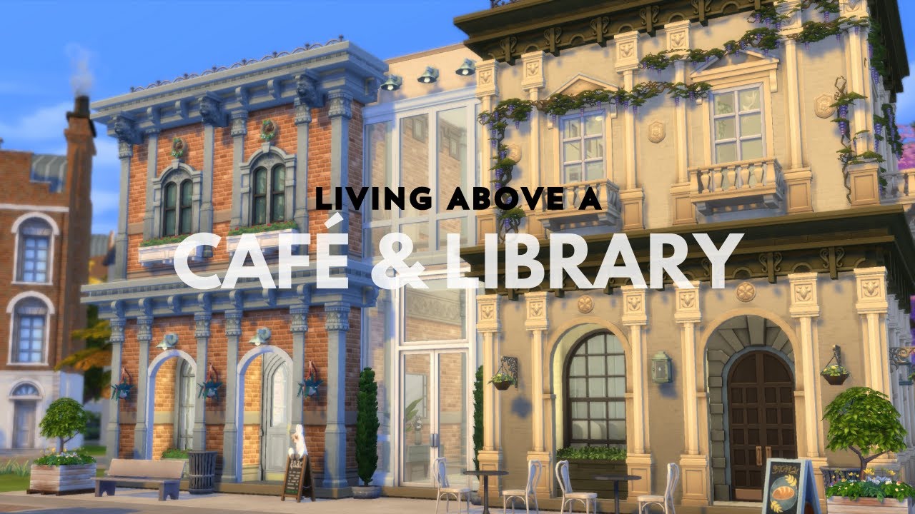 Britechester Café & Library ☕️📜- cozy university study spots part 1| The Sims 4 Speed Build no cc