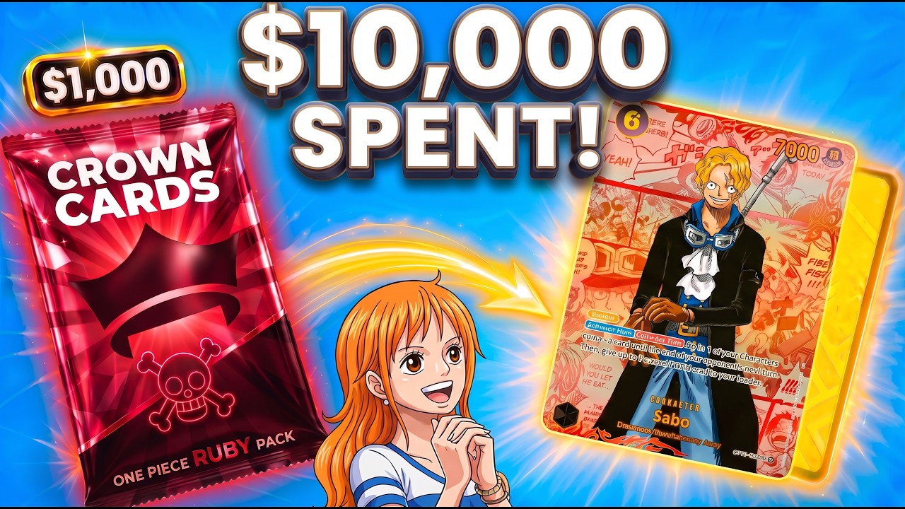 Я потратил $10 000 на открытие паков ONE PIECE на CrownCards! (Грааль за $8K)