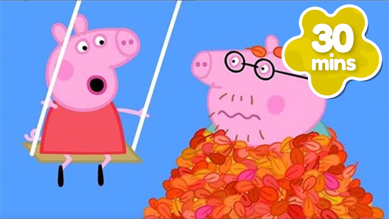 Daddy Pig FALLS in LEAF Mountain! 🍁 Peppa Learns About Autumn! 🍂 Peppa Pig Full Episodes | 30 Mins